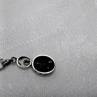 Antique Garnet 925 18" Necklace