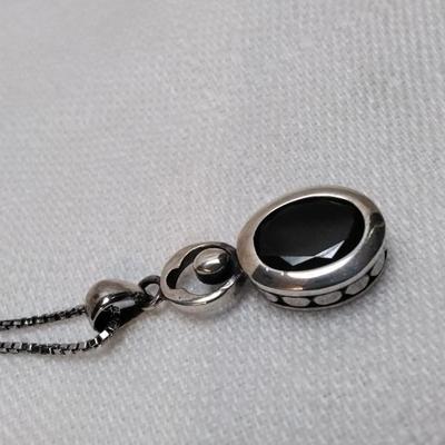 Antique Garnet 925 18" Necklace