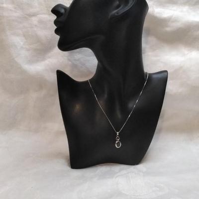 Antique Garnet 925 18" Necklace