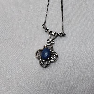 Antique Lapis Lazuli 925 18" Necklace