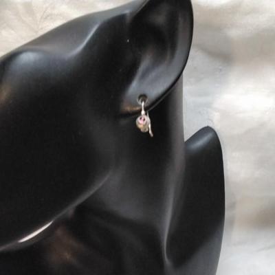 Antique Garnet 925 Earrings