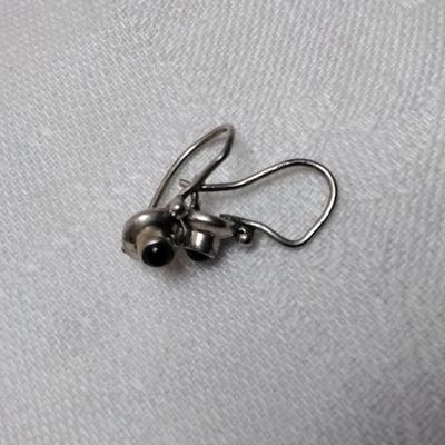Antique Garnet 925 Earrings