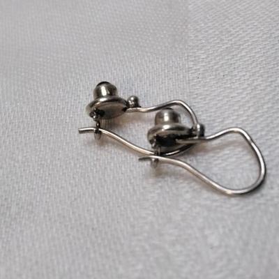 Antique Garnet 925 Earrings