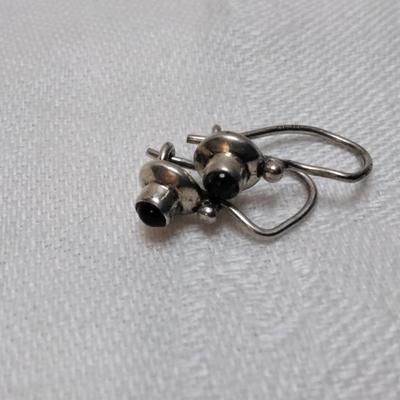 Antique Garnet 925 Earrings
