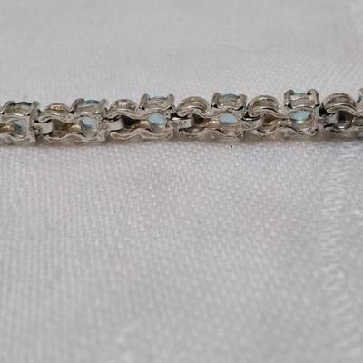 Aquamarine 925 7" Bracelet