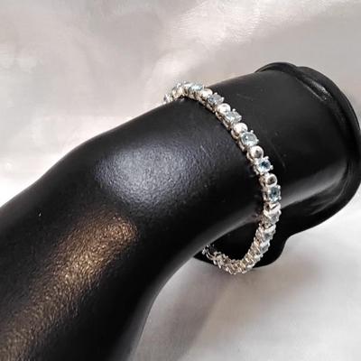 Aquamarine 925 7" Bracelet