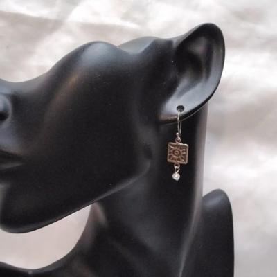 Vintage Kevin N Anna Cultured Pearl 950 Earrings