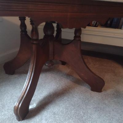 Vintage Eastlake Design Marble Top Low Profile Table