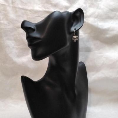 Vintage Aquamarine 925 Earrings