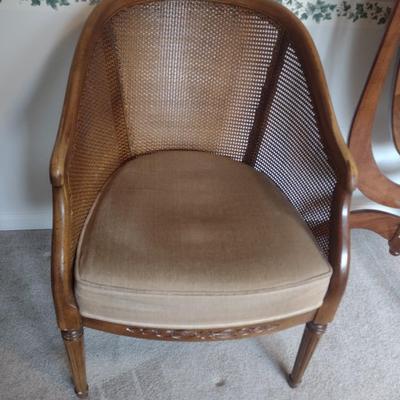 Vintage Rush Back Wood Framed Chair