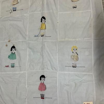 Vintage Embroidered Baby Blanket