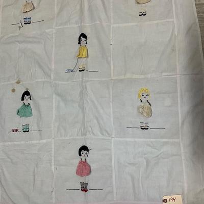 Vintage Embroidered Baby Blanket