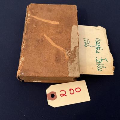 1826 Aesop's Fable Book