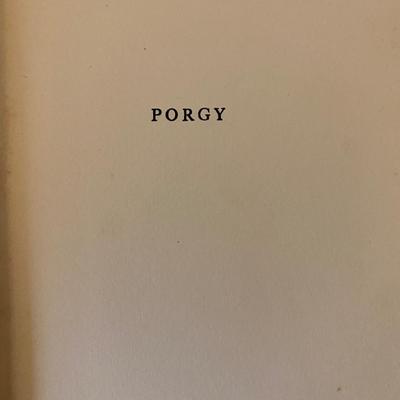 "Porgy" by DuBose Heyward lot