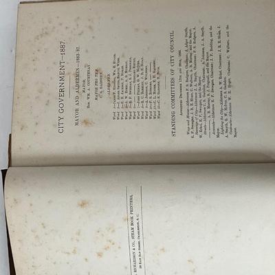 Antique Year Book, City of Charleston 1887