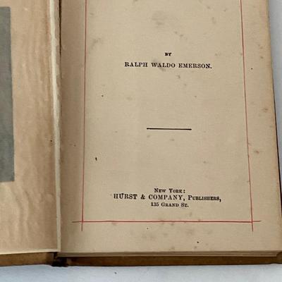 Antique Ralph Waldo Emerson Poems Book