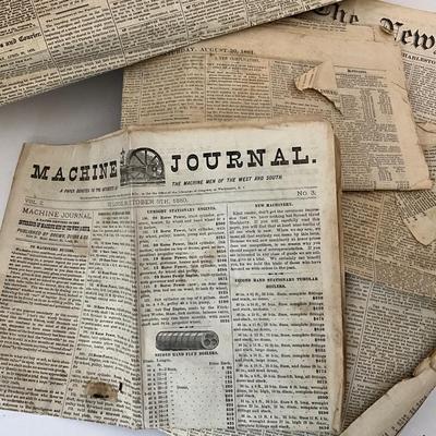 Antique Newspaper Clipping Lot