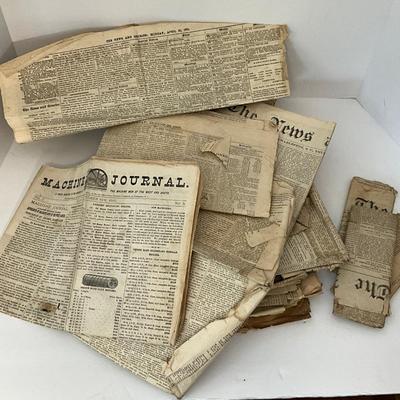 Antique Newspaper Clipping Lot
