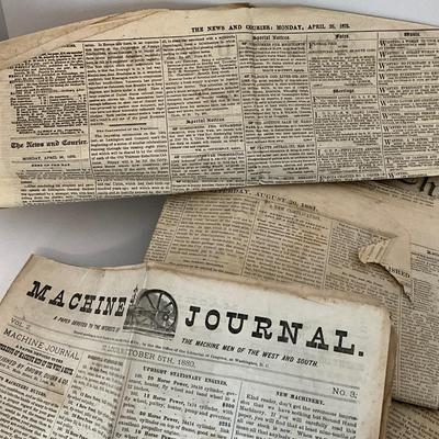 Antique Newspaper Clipping Lot