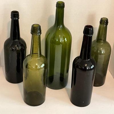 Antique Green Bottle Lot