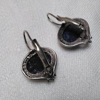 Vintage Lapis Lazuli 925 Earrings