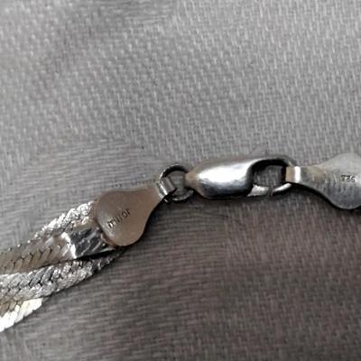 Triple Braided Milor Italian 925 18" Necklace