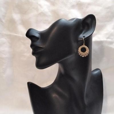 Vintage Ross Simons Diamond Gold Vermeil Earrings