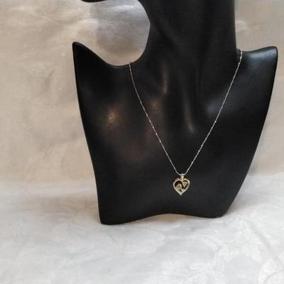 Peridot and Diamond Gold Vermeil 17" Necklace