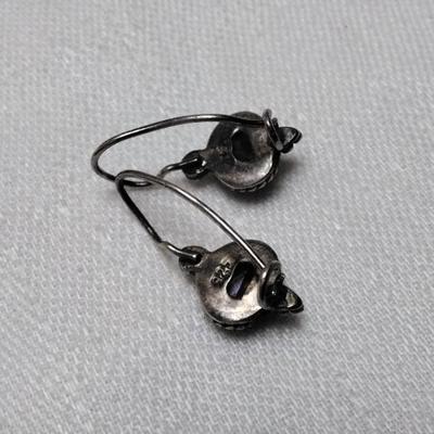 Antique Amethyst 925 Earrings