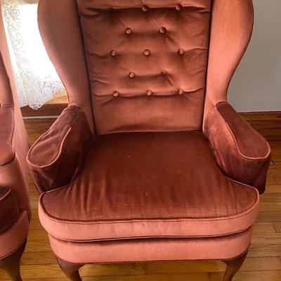2 Vintage Matching Wingback Chairs