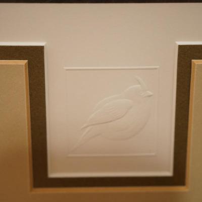 OWEN GROMME CEDAR WAXWINGS IN WINTER   66/ 500 SIGNED PROFESSIONAL MATT AND FRAMED