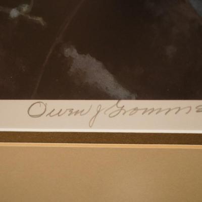 OWEN GROMME CEDAR WAXWINGS IN WINTER   66/ 500 SIGNED PROFESSIONAL MATT AND FRAMED