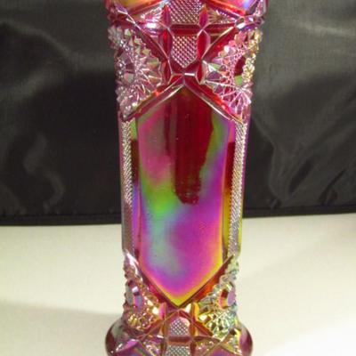 Westmoreland Red Carnival Glass Elite Vase (7 1/4
