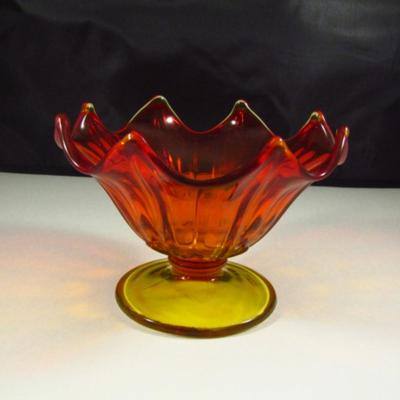 Westmoreland Amberina Open Lotus Candy/Compote Bowl (4 1/4