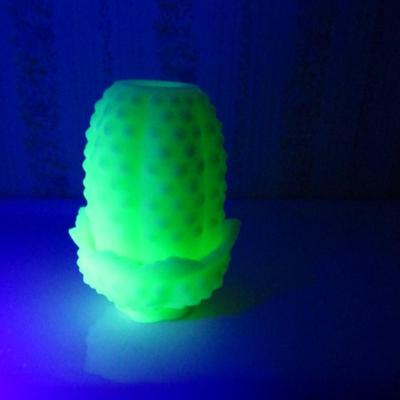 Fenton Uranium Custard Glass Fairy Light