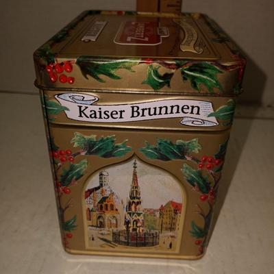 Vintage Lambertz Wind Up Gold Tin Music Box German Christmas Plays Jingle Bells