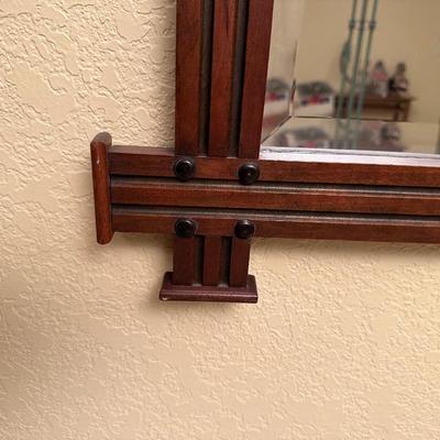 WALL HUNG MIRROR WITH WOOD FRAME
