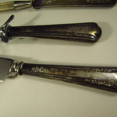 Three Piece Carving Set with Sterling Silver Handles