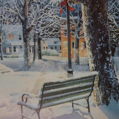 CHARLES PETERSON PRINT FRAMED " THE CAROLERS'