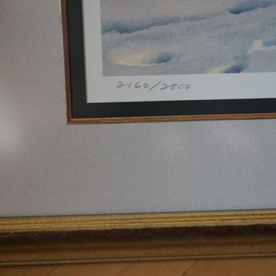 CHARLES PETERSON PRINT FRAMED " THE CAROLERS'