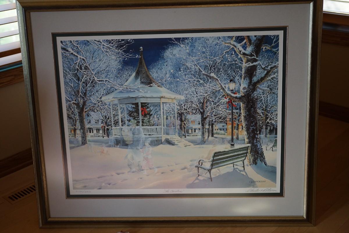 charles-peterson-print-framed-the-carolers-estatesales