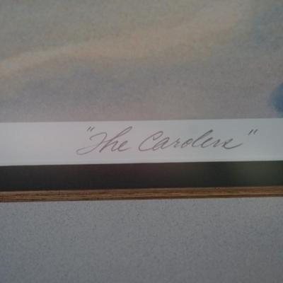 CHARLES PETERSON PRINT FRAMED " THE CAROLERS'