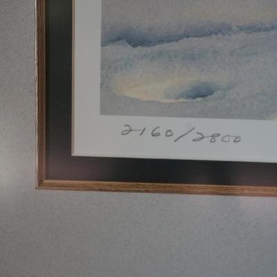 CHARLES PETERSON PRINT FRAMED " THE CAROLERS'