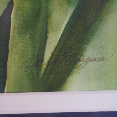 ORGINAL WATER COLOR OF IRIS'S BY ELLEN MORGAN FRAMED