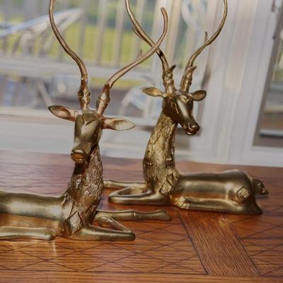 1970'S DECORATIVE SOLID BRASS ELK