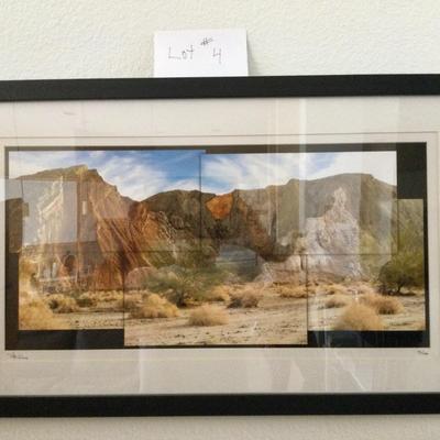 Numbered Desert Photo Print Framed Hand Signed