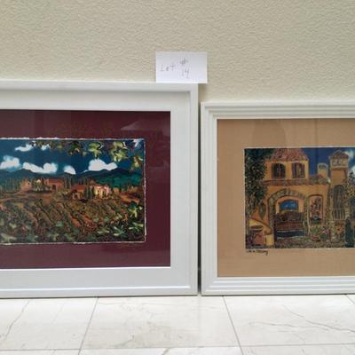 Two framed Tuscany Prints