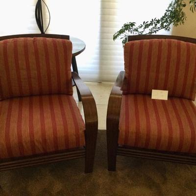 Pair Ethan Allen occasional chairs 1990s