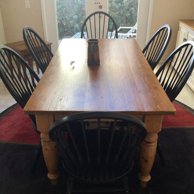 Pottery Barn solid wood Dinning table & chairs