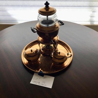 Antique Jos. Heinrich’s Bronze / Sterling Coffee Urn Percolator Samovar